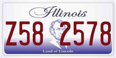 IL license plate Z582578