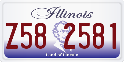 IL license plate Z582581