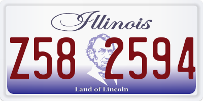 IL license plate Z582594