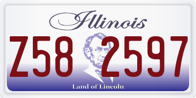 IL license plate Z582597