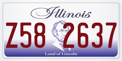 IL license plate Z582637