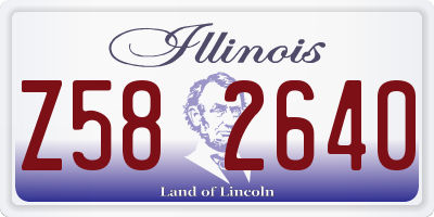 IL license plate Z582640