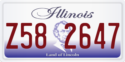 IL license plate Z582647