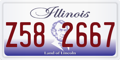 IL license plate Z582667