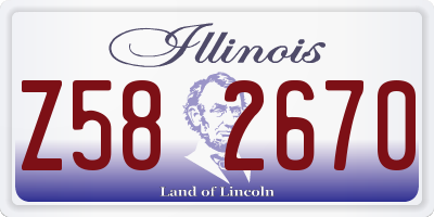 IL license plate Z582670