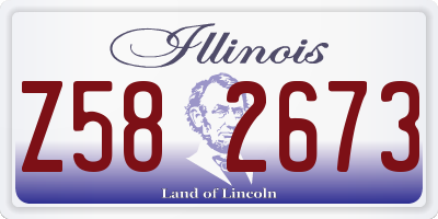 IL license plate Z582673