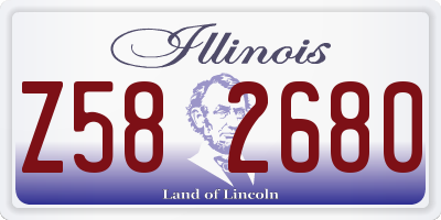 IL license plate Z582680