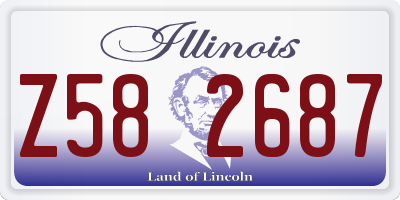 IL license plate Z582687
