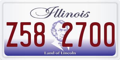 IL license plate Z582700