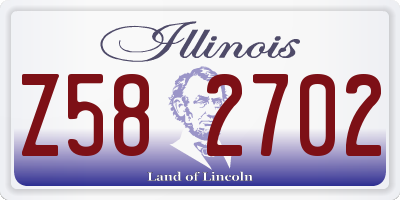 IL license plate Z582702