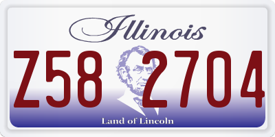 IL license plate Z582704