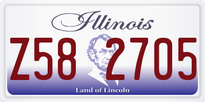 IL license plate Z582705