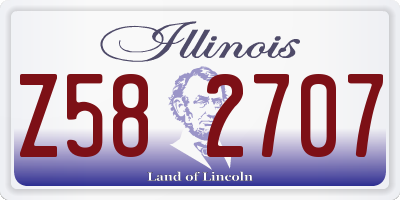 IL license plate Z582707