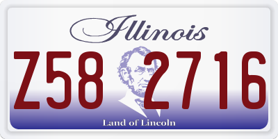 IL license plate Z582716