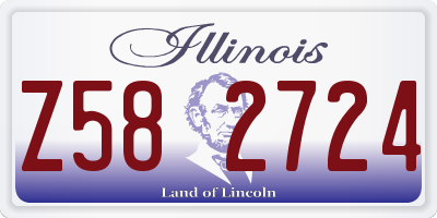 IL license plate Z582724