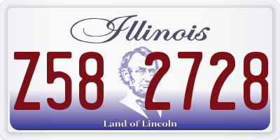 IL license plate Z582728