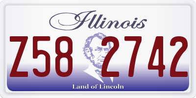 IL license plate Z582742