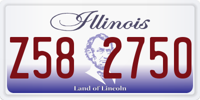 IL license plate Z582750