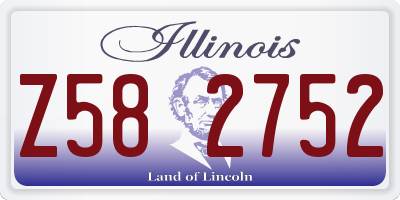 IL license plate Z582752