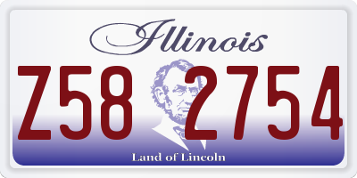 IL license plate Z582754