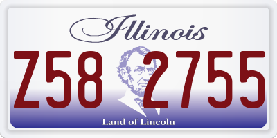 IL license plate Z582755