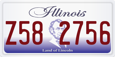 IL license plate Z582756