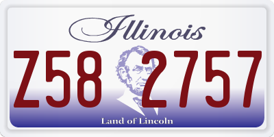 IL license plate Z582757