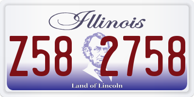 IL license plate Z582758