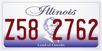 IL license plate Z582762