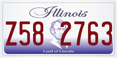 IL license plate Z582763