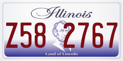 IL license plate Z582767