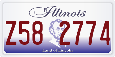 IL license plate Z582774