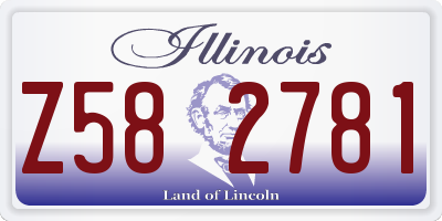 IL license plate Z582781