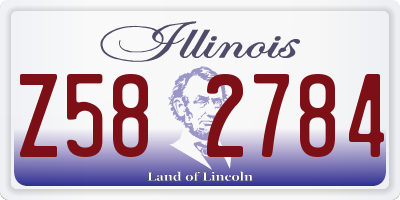 IL license plate Z582784