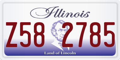 IL license plate Z582785