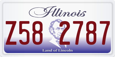 IL license plate Z582787
