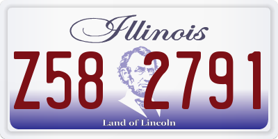 IL license plate Z582791