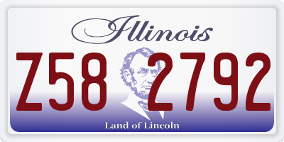 IL license plate Z582792