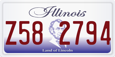 IL license plate Z582794
