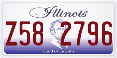 IL license plate Z582796