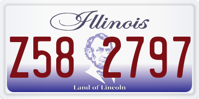 IL license plate Z582797