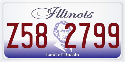 IL license plate Z582799