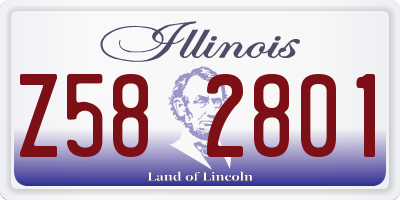 IL license plate Z582801
