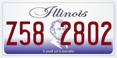 IL license plate Z582802