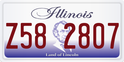 IL license plate Z582807
