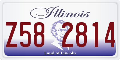 IL license plate Z582814