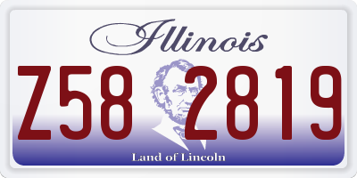 IL license plate Z582819