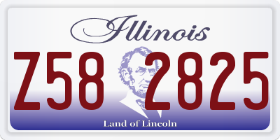 IL license plate Z582825