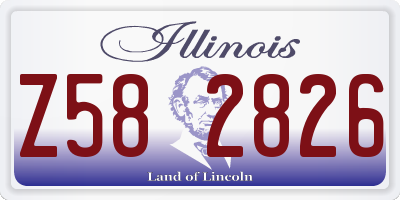 IL license plate Z582826