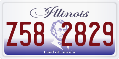 IL license plate Z582829